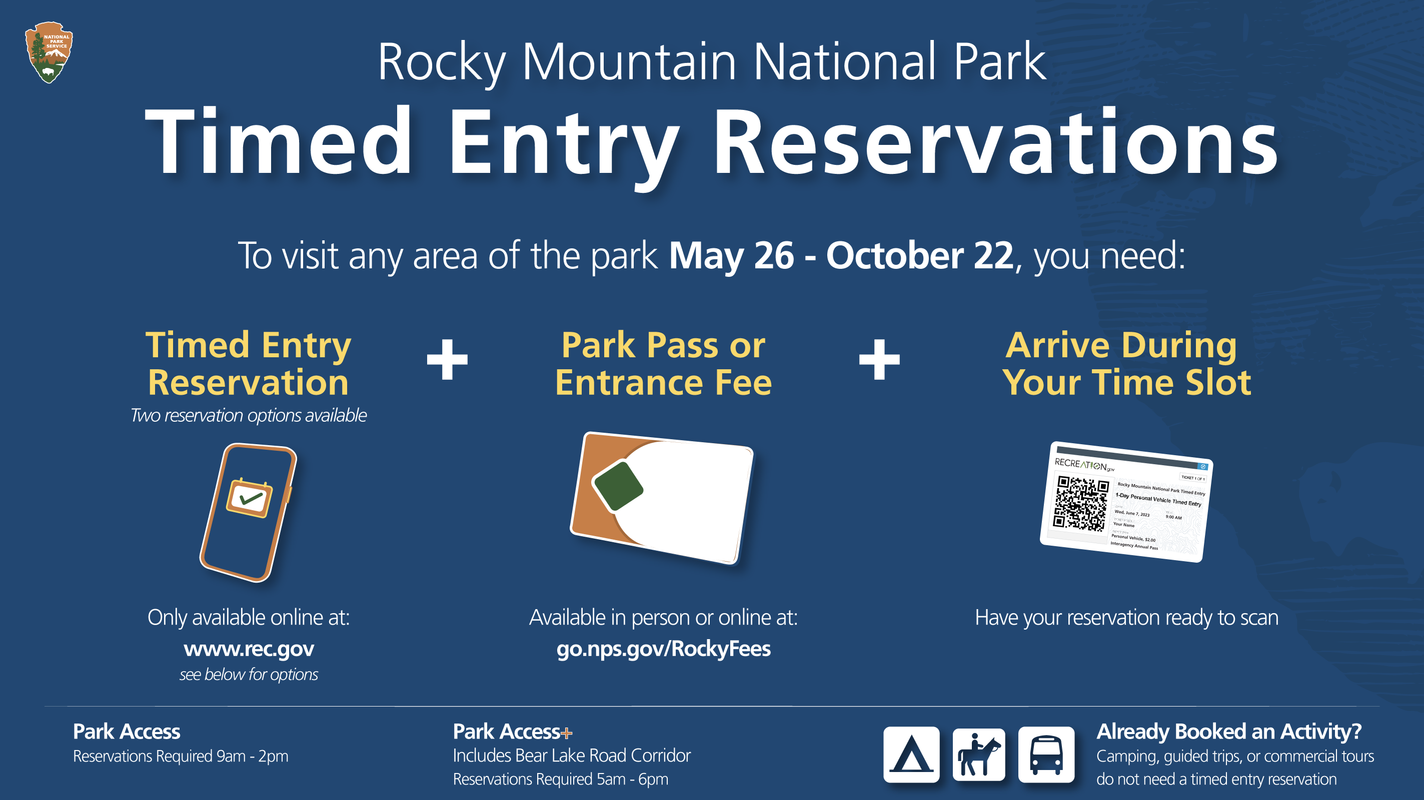 Timed Entry Permit System Rocky Mountain National Park (U.S. National