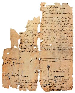 Deed to the settlement at Moshassuck, called Providence signed by Narragansett Sachems Cononicus and Miantonomi and Roger Williams