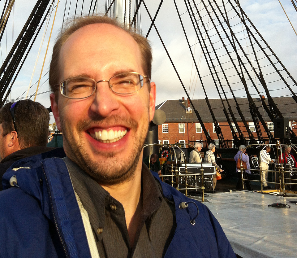 Eric Breitkreutz sailing on the USS Constitution.