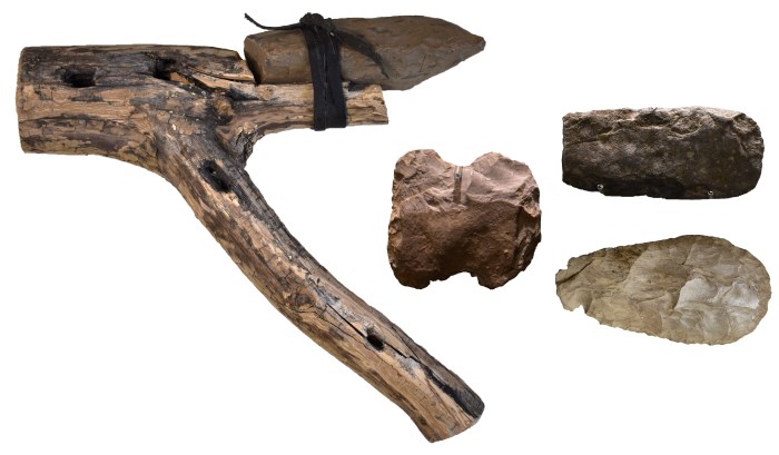 Stone hoe recreation and stone axes