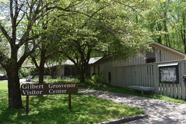 View of the visitor from the parking lot