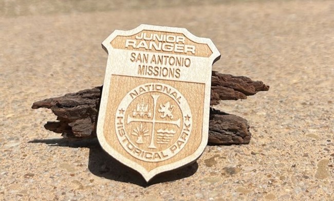 Wooden SAAN Junior Ranger badge