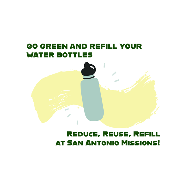 Water Refill Graphic saying Reduce, Reuse, Refill!