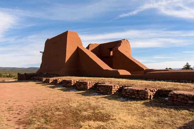 An adobe mission ruins