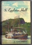 Color illustration of tugboat Eppleton Hall on the water with green hill behind