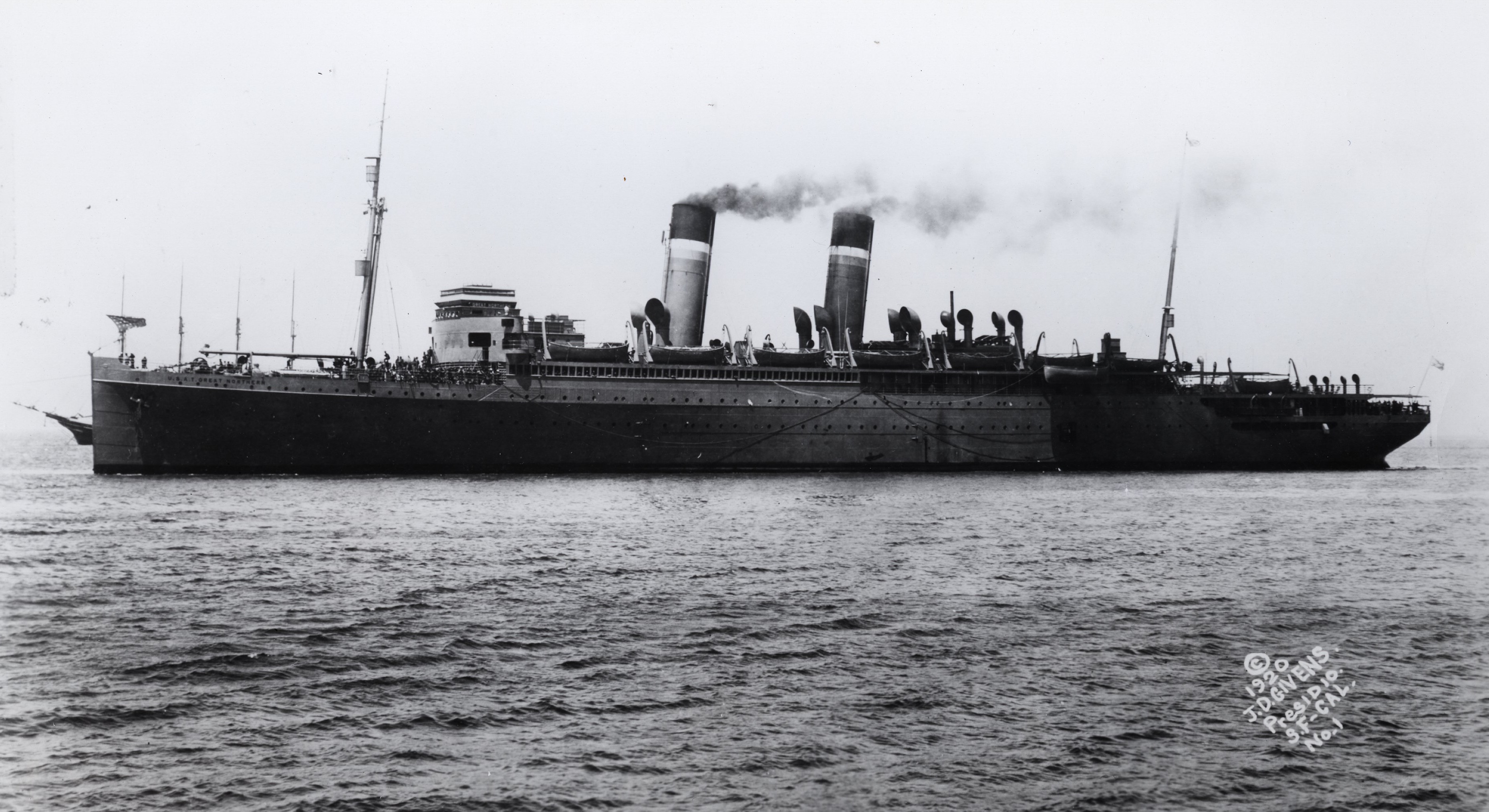 A steamship on the water.
