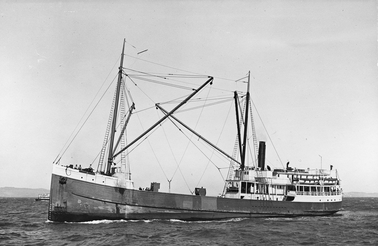 historical photo of the steam schooner Wapama