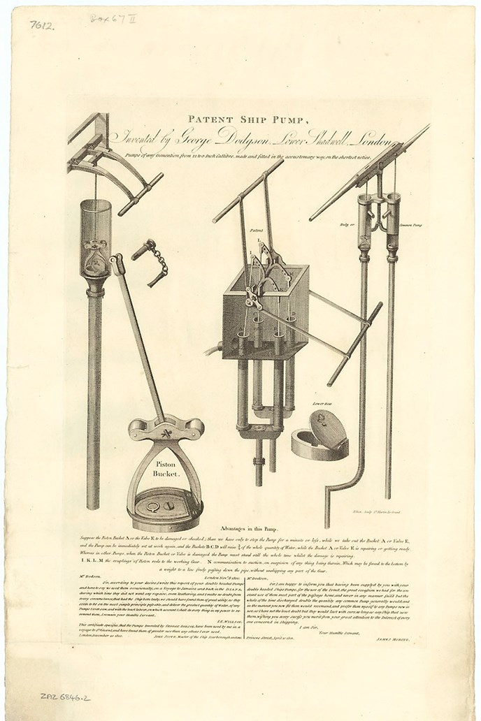 An illustration of a ship pump.