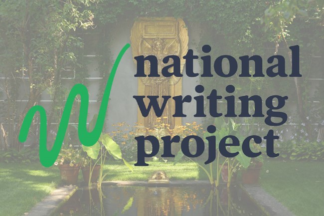 words National Writing Project over image of park