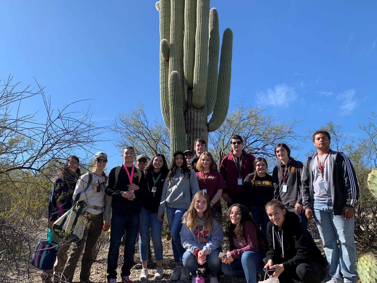 Salpointe high school students group photo.