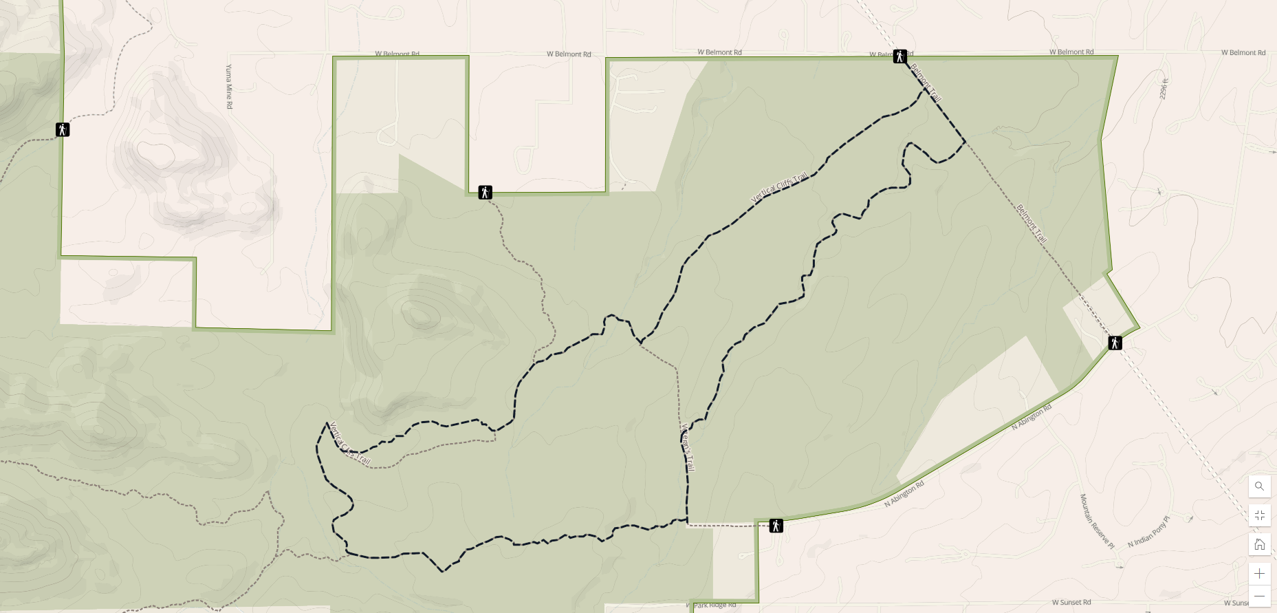 Belmont Loop trail map