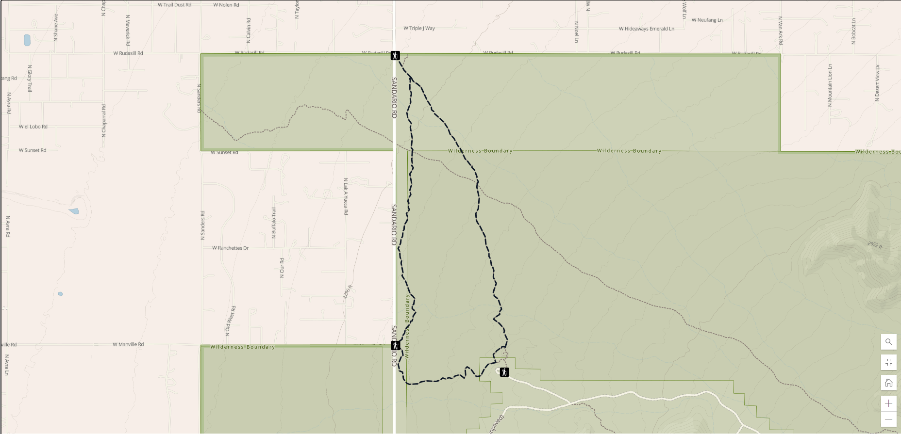 Cactus Wren Loop trail map