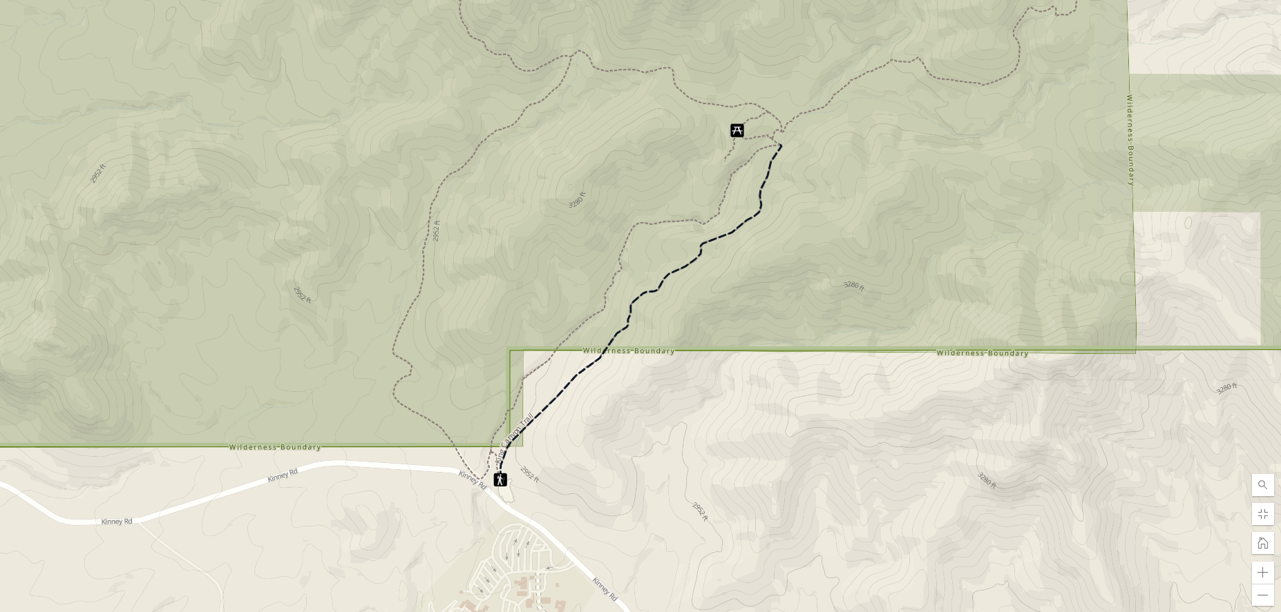 King Canyon trail map