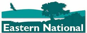 Eastern National Logo featuring a mountain landscape and the words "Eastern National."