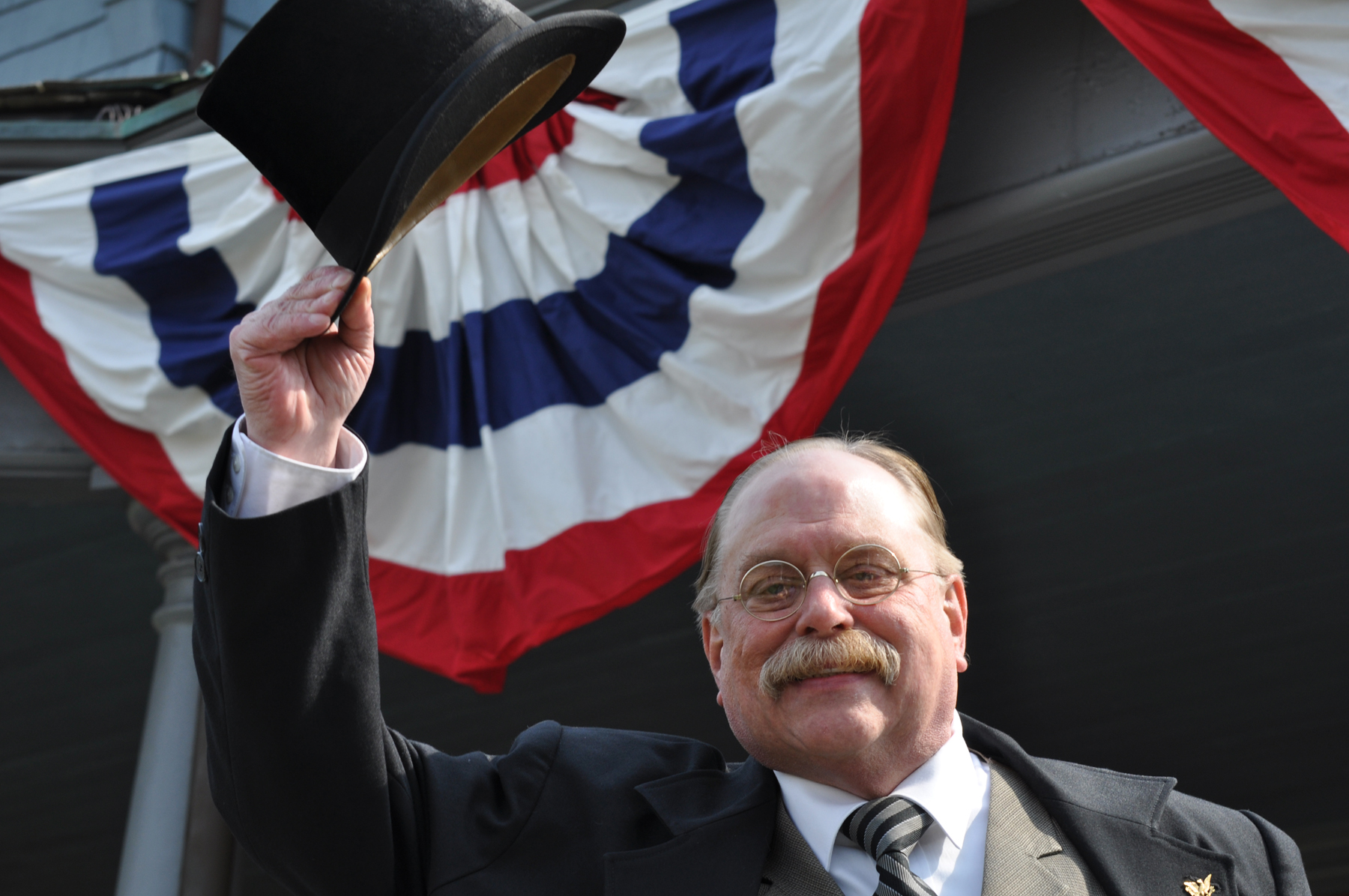 Theodore Roosevelt (played by Jim Foote) on the Fourth of July NPS Photo