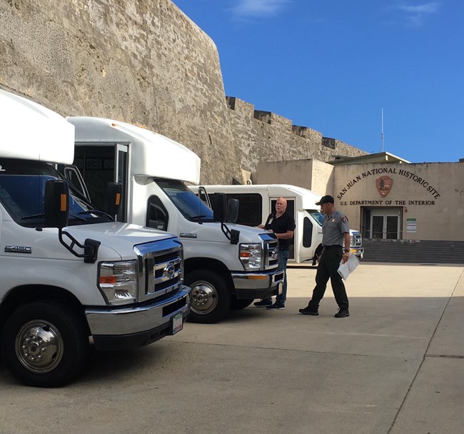 Park Ranger in vehicle inspection
