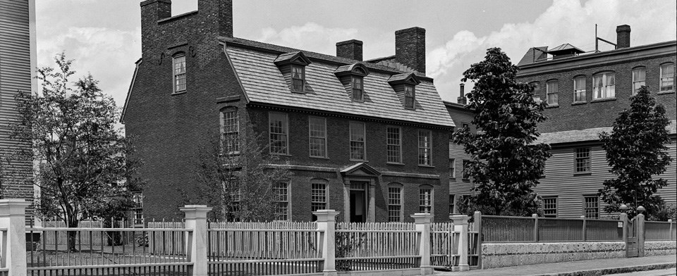 The Derby House, built in 1762, is one of the historic structures at Salem Maritime