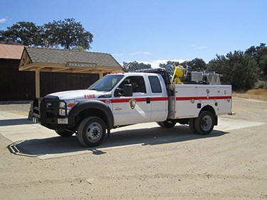 The park's type 6 wildland fire engine waits for the next call.