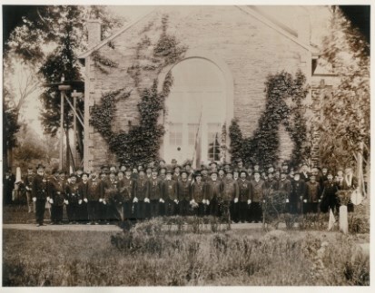 Civil War veterans at St. Paul's Church.