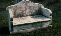 Memorial gravestone bench honoring Edward Gay