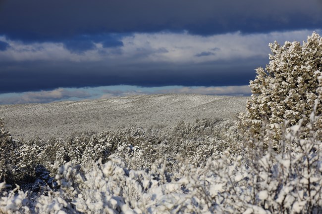 Gran Quivira covered in Snow
