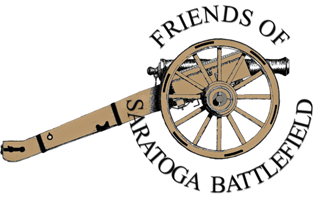 Revolutionary War Cannon with text reading Friends of Saratoga Battlefield
