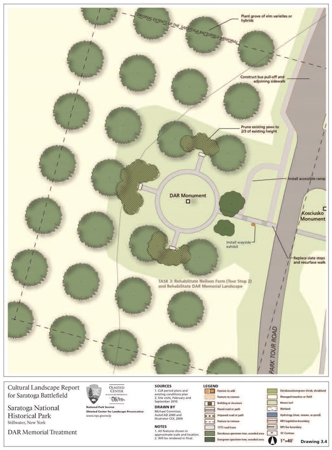 Conceptual drawing of restored memorial grove