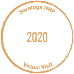 Passport Stamp reads virtual visit Saratoga NHP