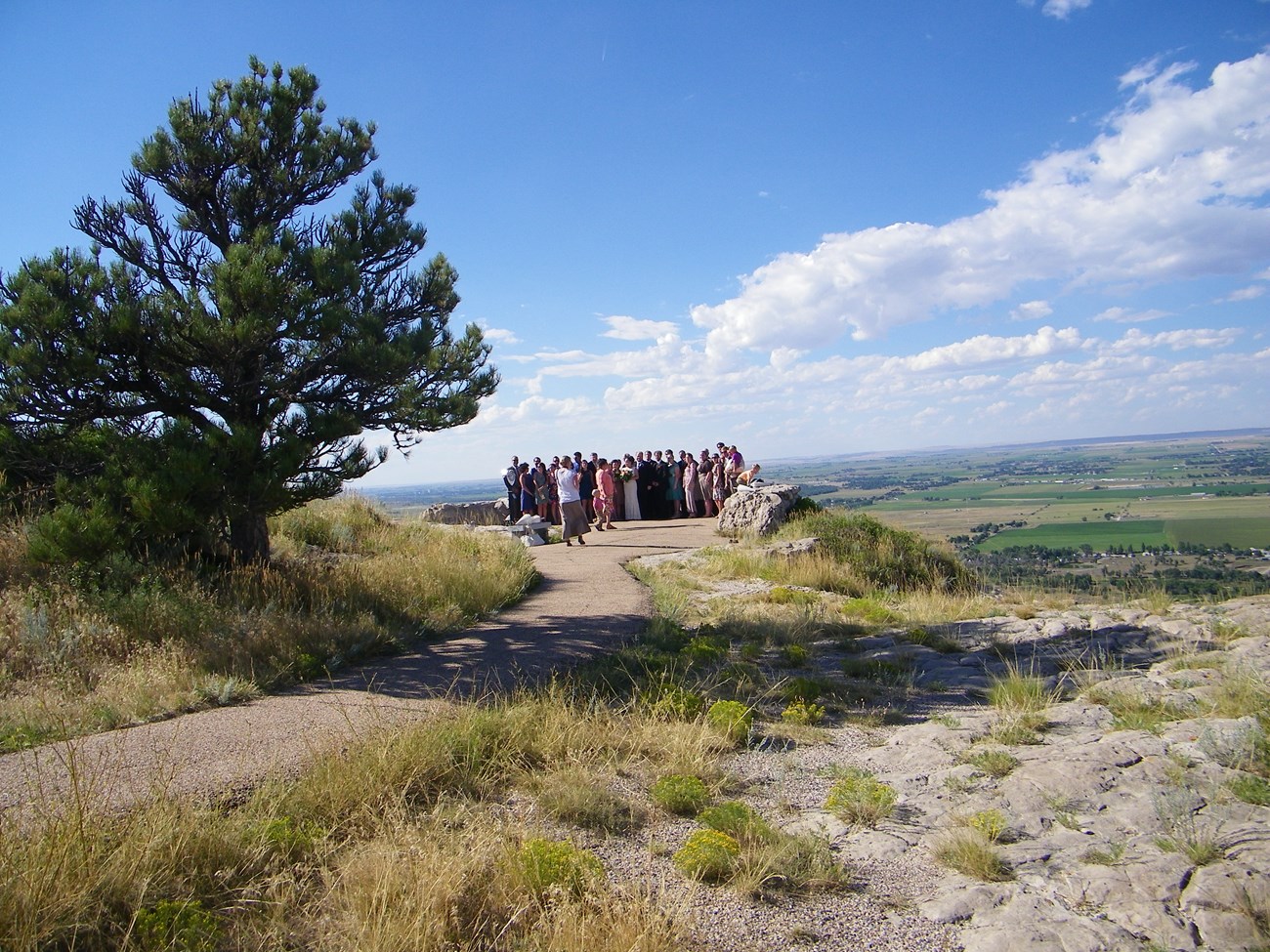A wedding party at the north overlook.