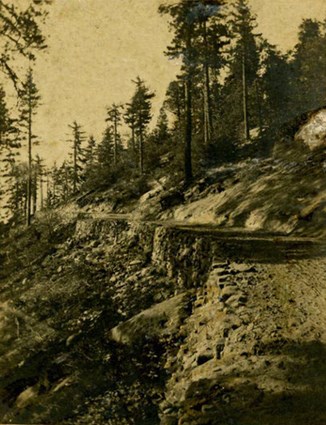 Section of road constructed under the command of Charles Young, 1903.