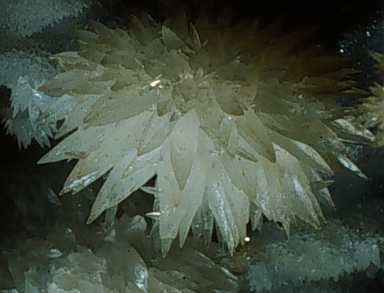 Spar crystals in the Aragon Room of Soldiers Cave