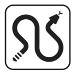A symbol of a snake with a rattle.