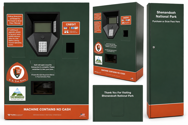 Shenandoah National Park Automated Entry Machine