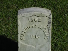 Adams, Alphonso grave photograph