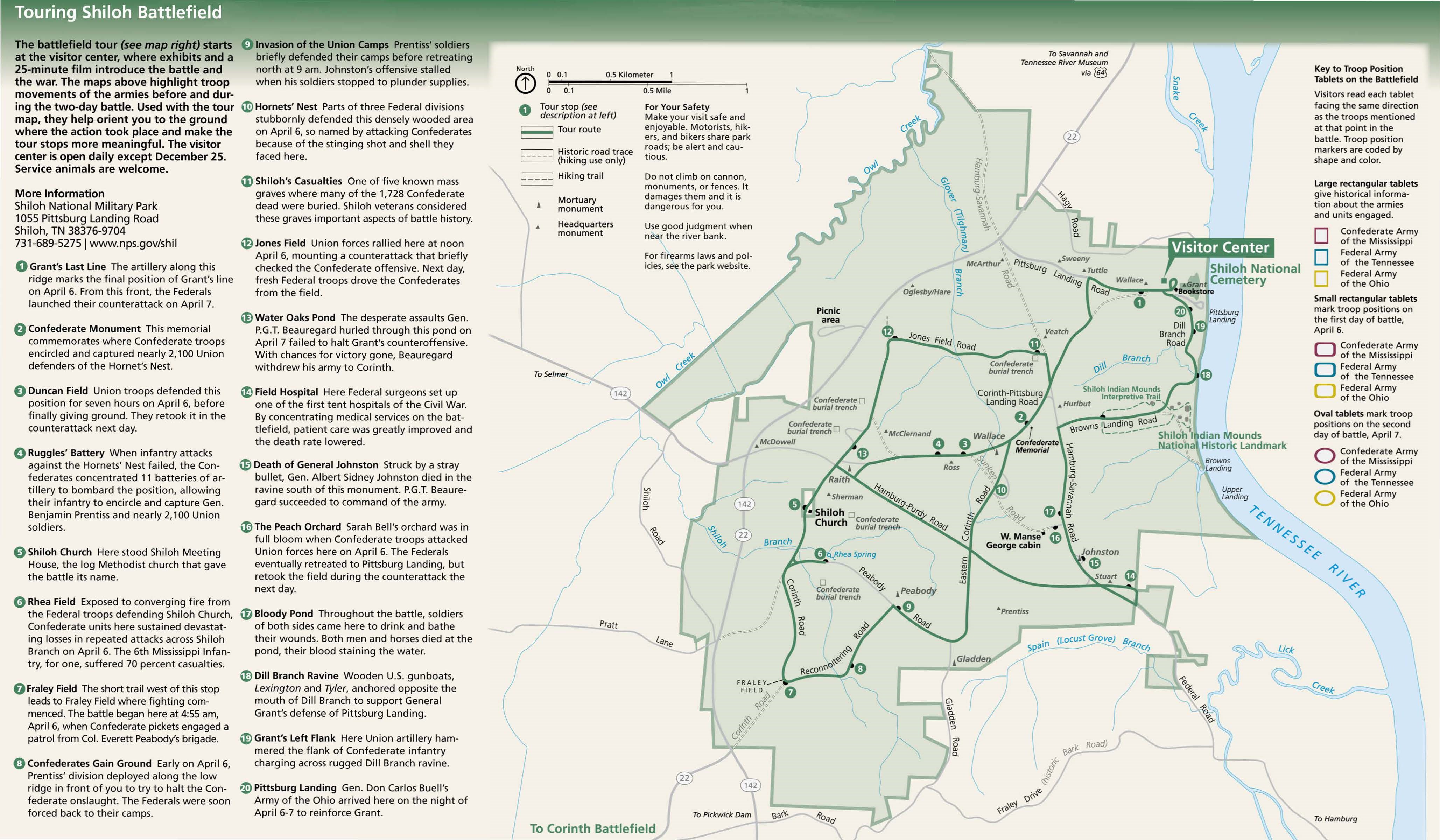 Shiloh National Military Park Map