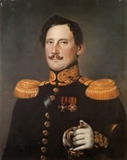 A painted portrait of Arvid Adolf Etholen.