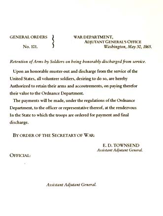 General Orders 101 facsimile