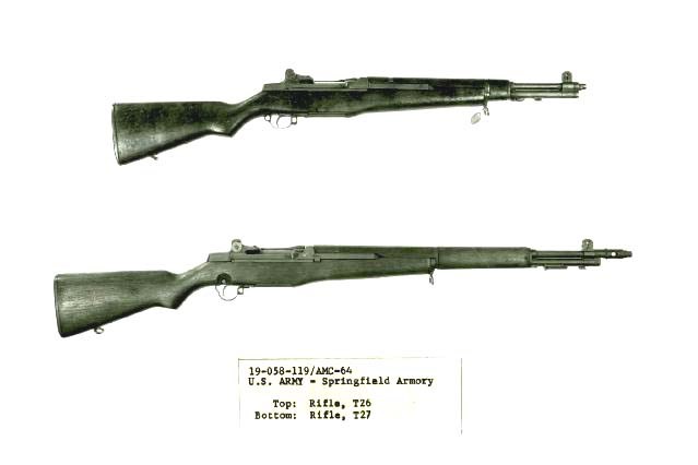 M1 T26 compared to full length experimenatl T27 rifle