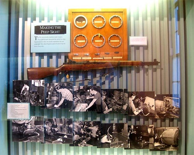 Steps in manufacturing the peep sight of the US M1 rifle