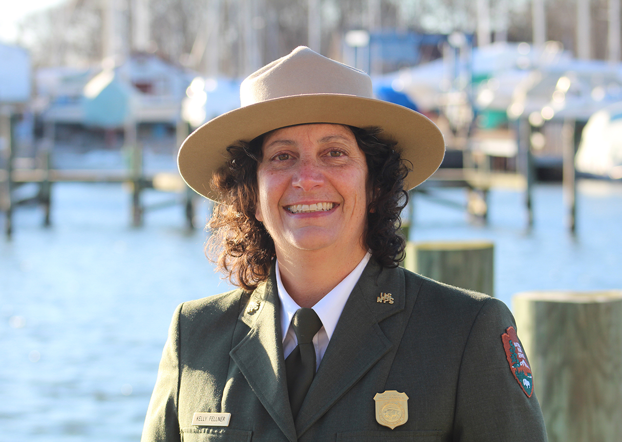 a woman in a park service uniform