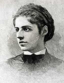 A portrait of Emma Lazarus.