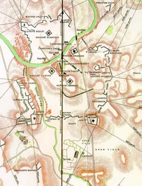Historic map of Fortress Rosecrans