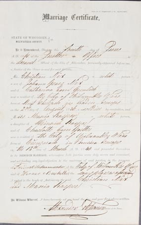 Christian Nix's Marriage License