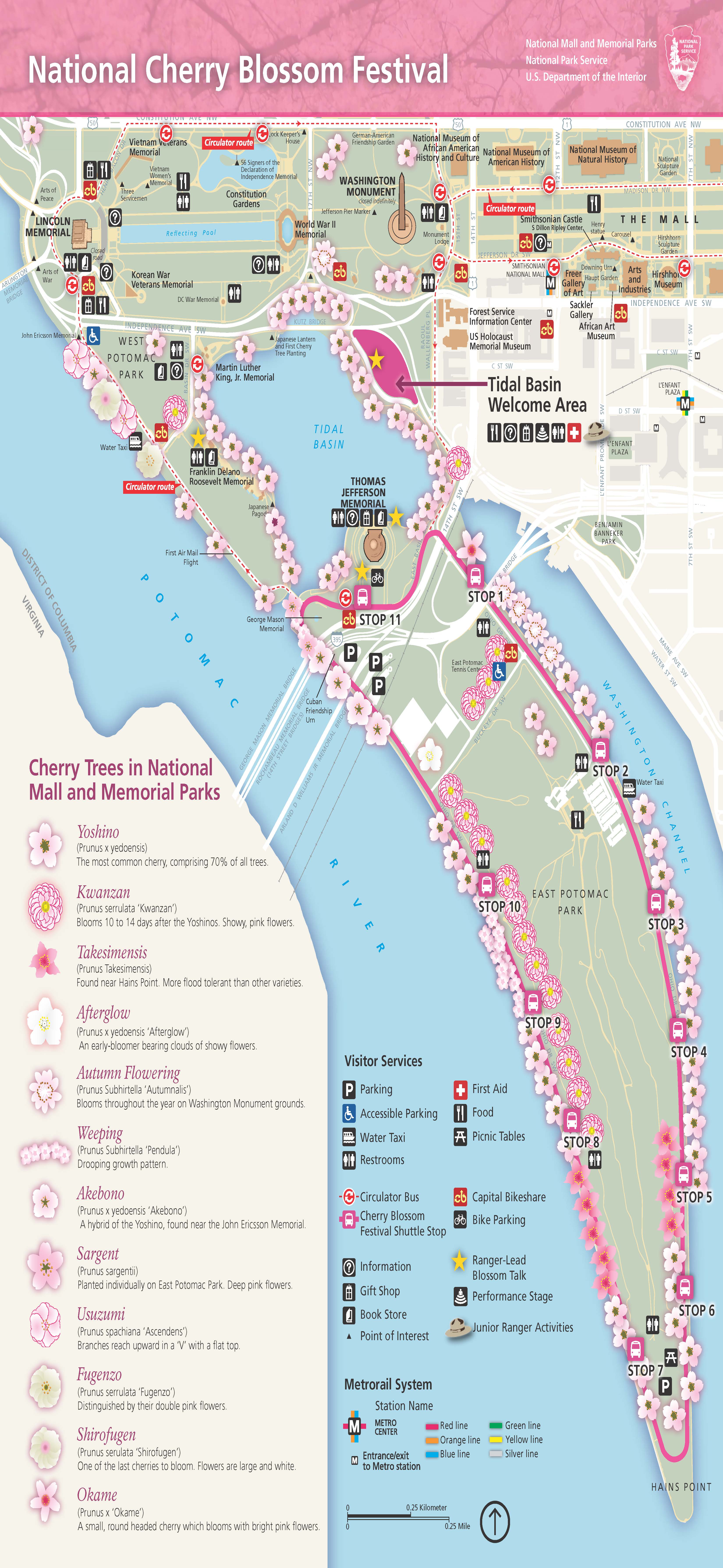 Maps Cherry Blossom Festival (U.S. National Park Service)
