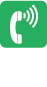 Icon of telephone receiver emitting sounds