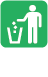 Icon of a person throwing objects into a trash can