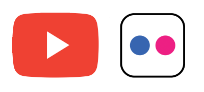 Youtube and flickr logo