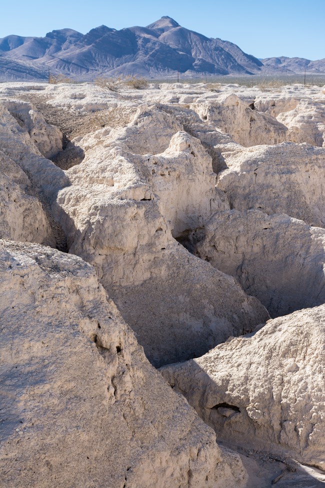 Photo of eroded desert landscape