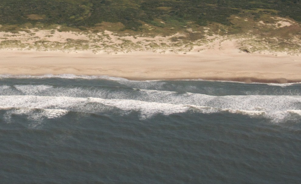 aerial photo of shoreline