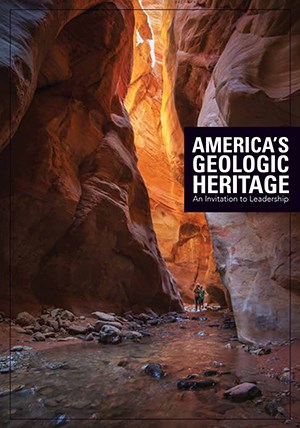 americas geologic heritage book with image of narrow canyon